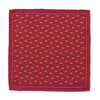 Umbrella-Print Silk Pocket Square in Red