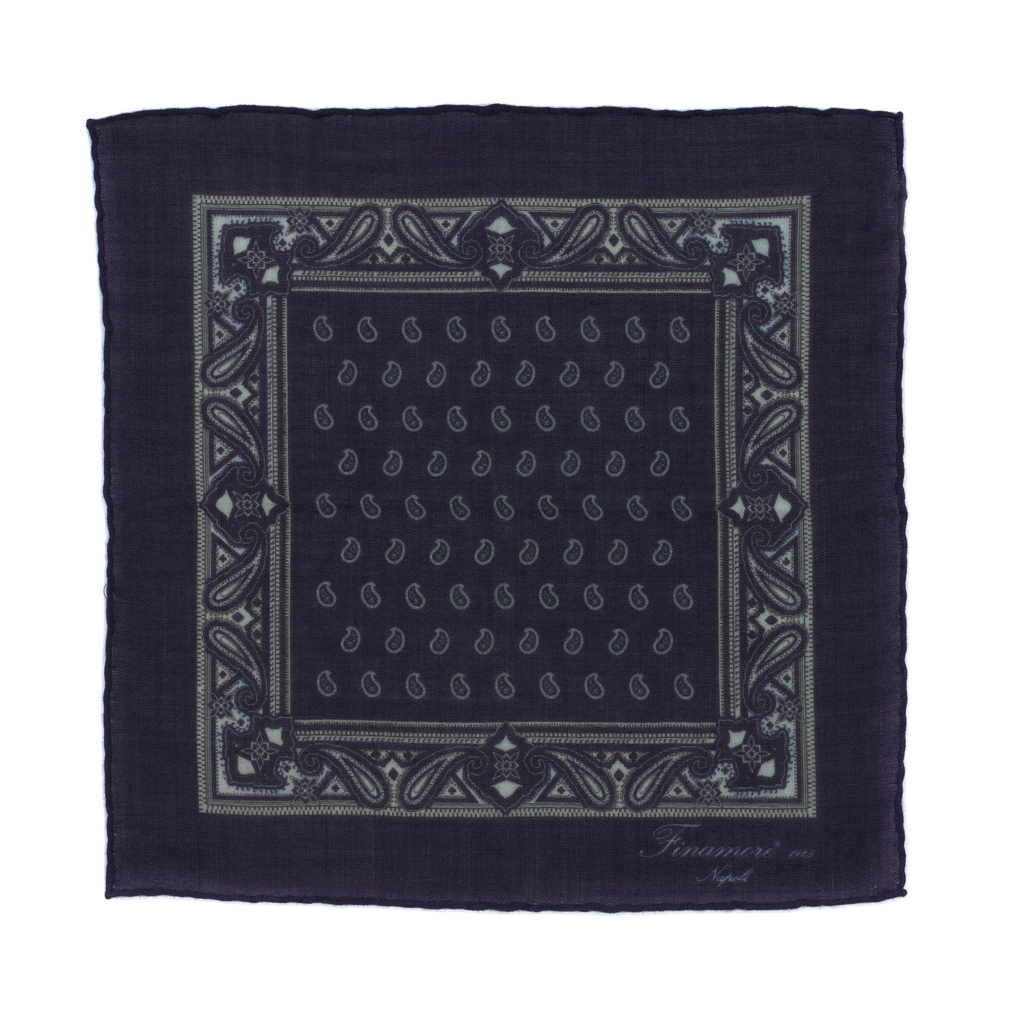 Paisley-Print wool and Cashmere-Blend Pocket Square