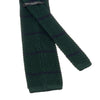 Striped Knitted Silk Tie in Dark Green