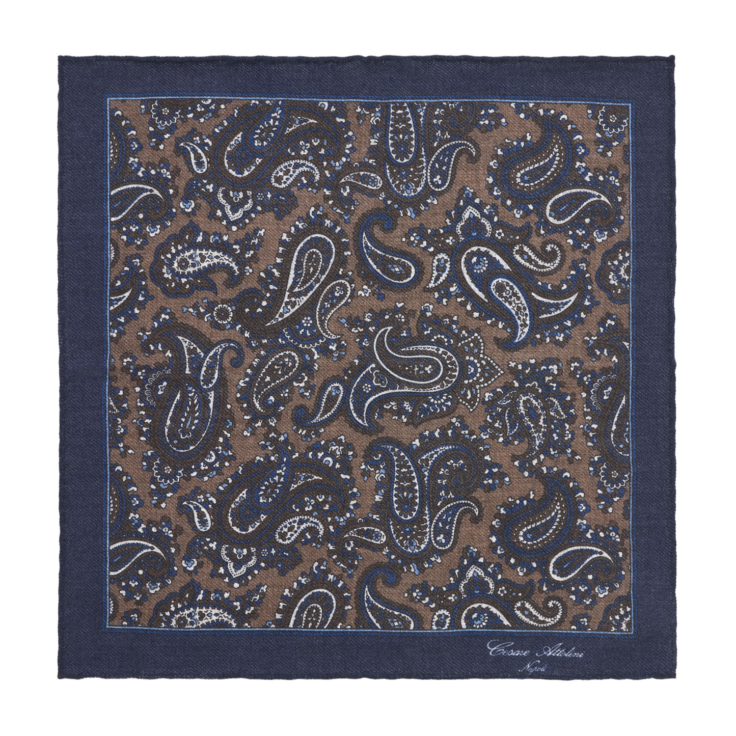 Cesare Attolini Paisley-Print Wool Pocket Square - SARTALE