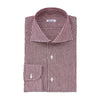Fray Regular-Fit Striped Linen Shirt in Wine Red - SARTALE