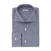 Fray Regular-Fit Striped Linen Shirt in Blue and White - SARTALE