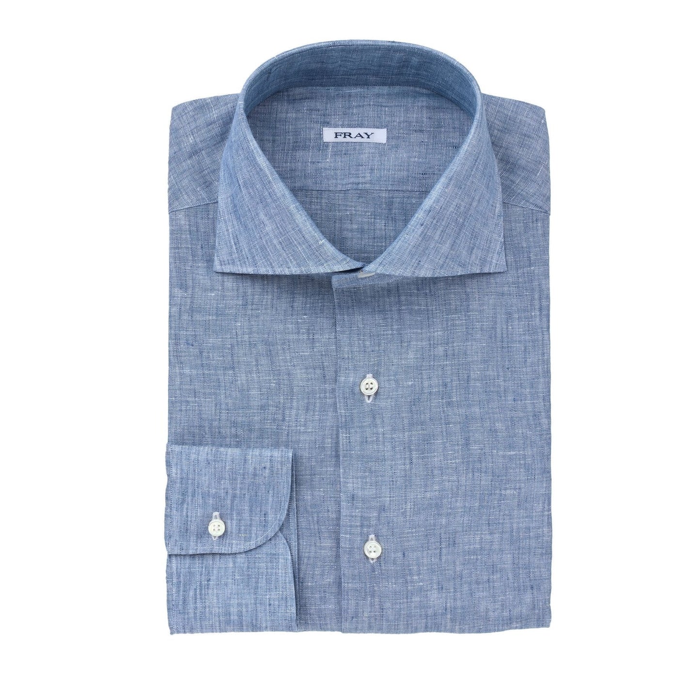 Fray Regular-Fit Linen Light Shirt in Blue - SARTALE