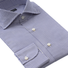 Finamore Checked Cotton Shirt in Blue and White - SARTALE