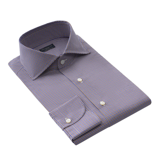 Finamore Multicolor Checked Cotton Shirt - SARTALE