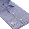 Finamore Striped Cotton and Linen Blue and White Napoli Shirt - SARTALE