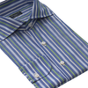 Finamore Multicolor Striped Cotton and Linen-Blend Shirt - SARTALE