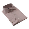 Finamore Plain Alumo-Cotton Shirt in Brown - SARTALE