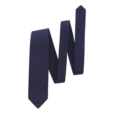 Woven Silk Tie in Navy Blue