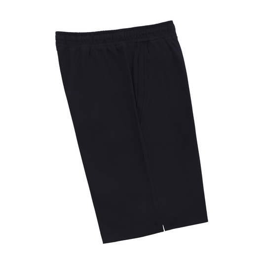 Shorts aus Stretch-Baumwolle mit Kordelzug in Marineblau