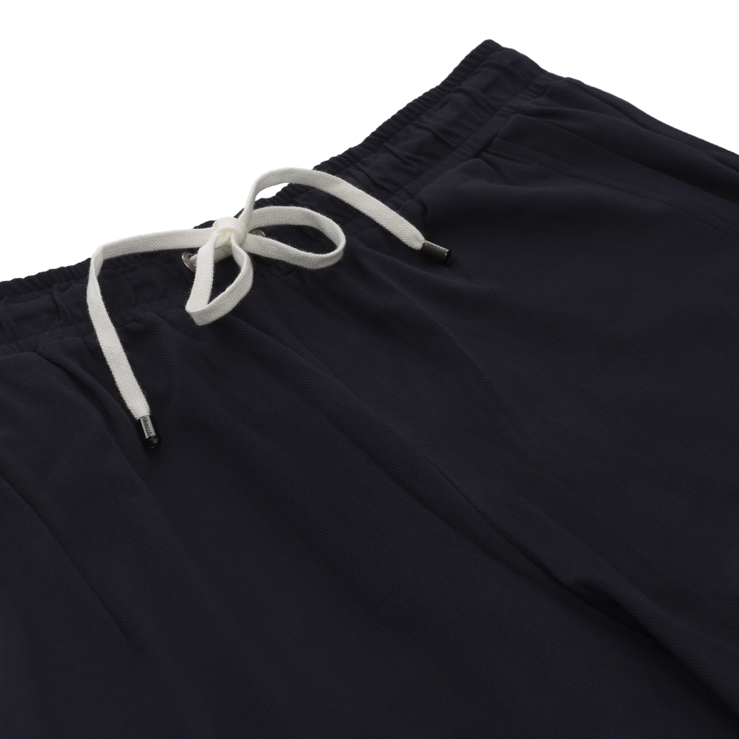 Shorts aus Stretch-Baumwolle mit Kordelzug in Marineblau