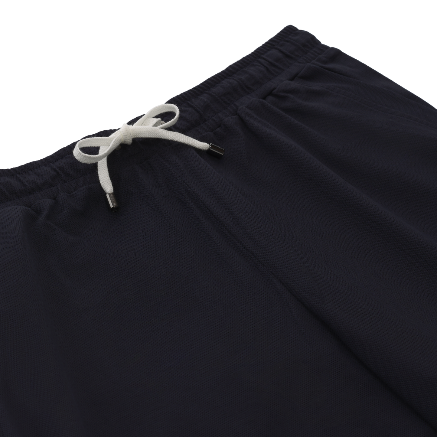 Stretch-Cotton Drawstring Pants in Navy Blue