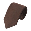 Shantung Lined Silk-Blend Tie in Solid Brown