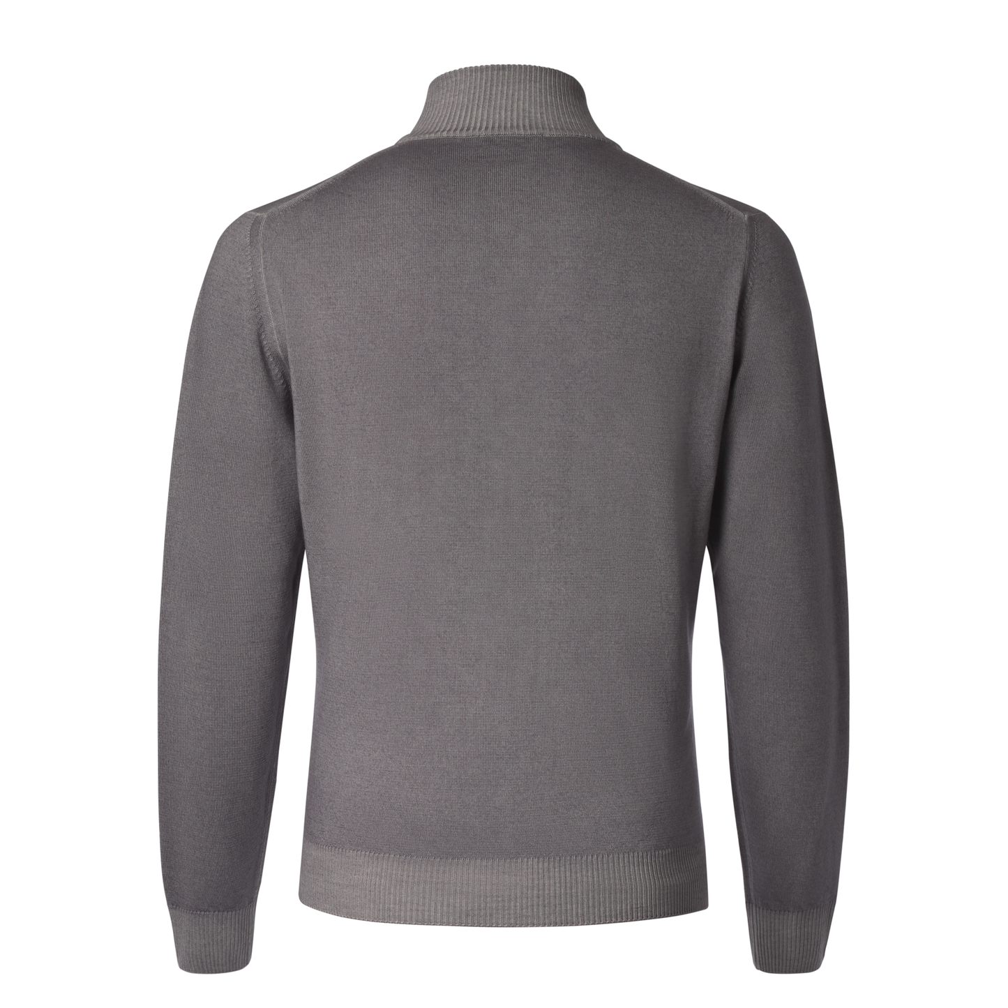 Luigi Borrelli Virgin Wool Zip-Up Bomber Sweater in Grey - SARTALE