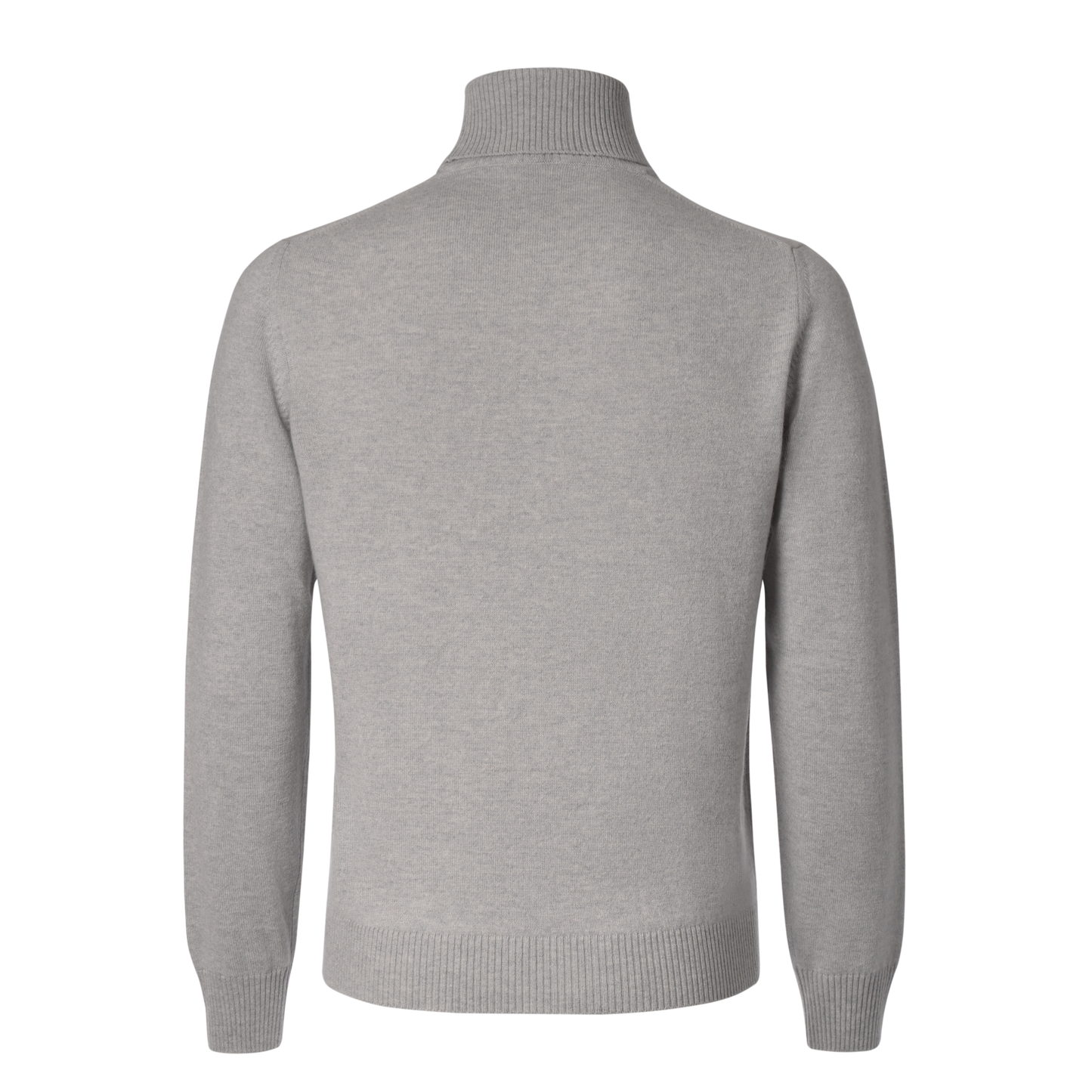 Luigi Borrelli Turtleneck Virgin Wool and Cashmere-Blend Sweater in Grey - SARTALE