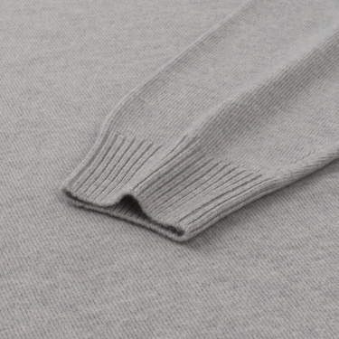 Luigi Borrelli Turtleneck Virgin Wool and Cashmere-Blend Sweater in Grey - SARTALE