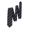 Regimental Silk Tie in Dark Blue and White