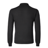 Luigi Borrelli Virgin Wool, Silk and Cashmere-Blend Long Sleeve Polo Shirt in Grey - SARTALE