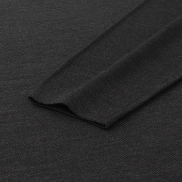 Luigi Borrelli Crew-Neck Virgin Wool, Silk and Cashmere-Blend Sweater in Dark Grey - SARTALE