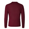 Luigi Borrelli Crew-Neck Virgin Wool, Silk and Cashmere-Blend Sweater in Burgundy - SARTALE