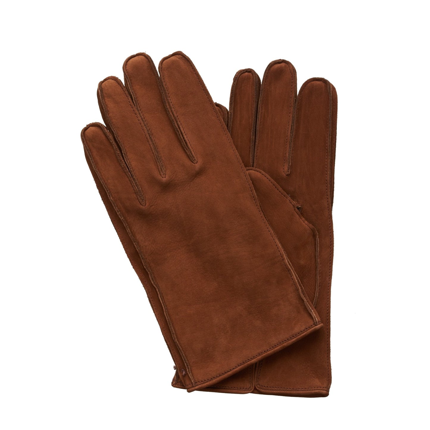 Loro Piana Suede Gloves with Cashmere and Silk-Blend Lining in Camel Brown - SARTALE