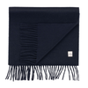 Colombo Fringed Cashmere Scarf in Dark Blue - SARTALE