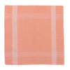 Striped Cotton Pocket Square in Peach Orange