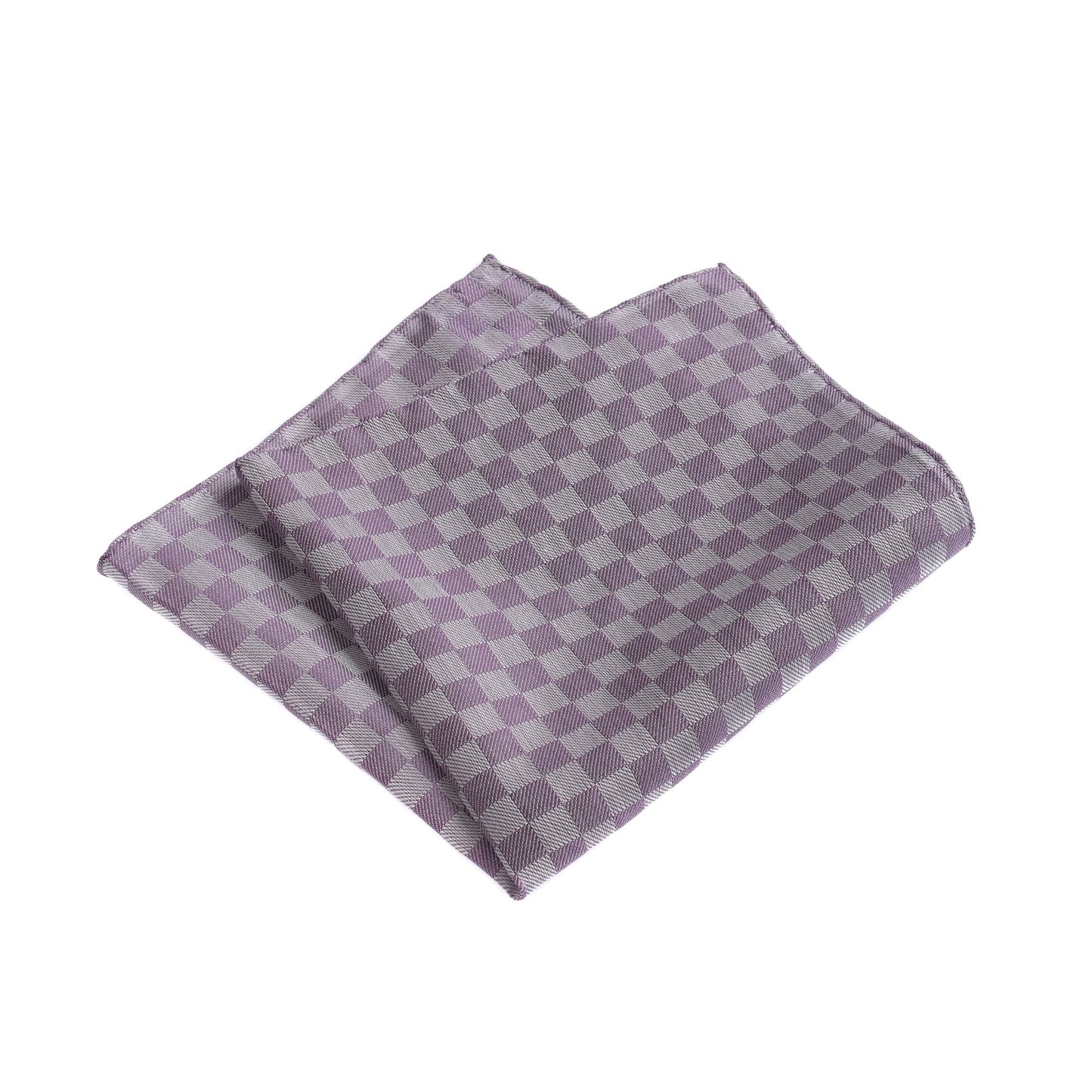Simonnot Godard Checked Silk and Cotton-Blend Pocket Square in Purple - SARTALE