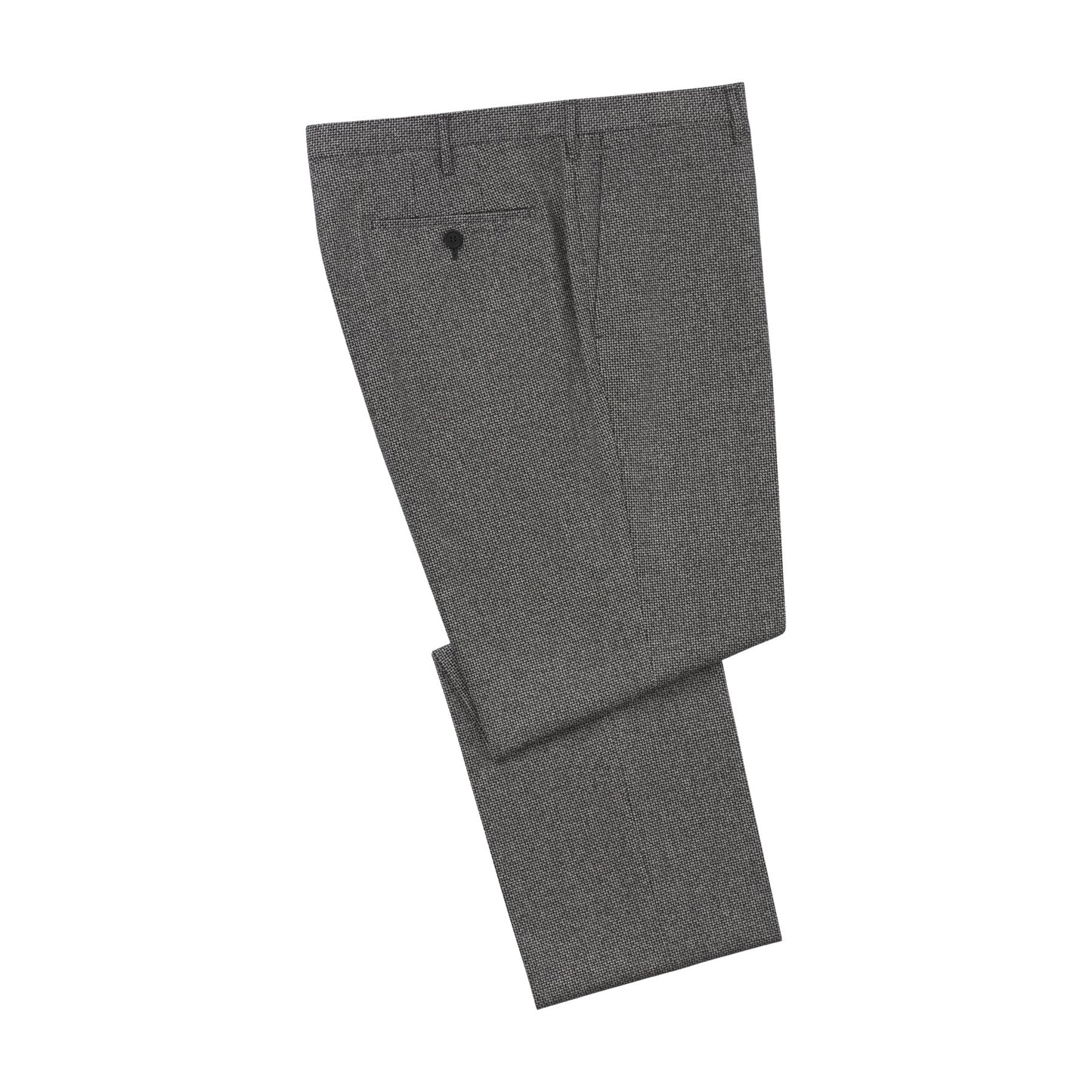 Rota Regular-Fit Houndstooth Virgin Wool Trousers in Grey - SARTALE