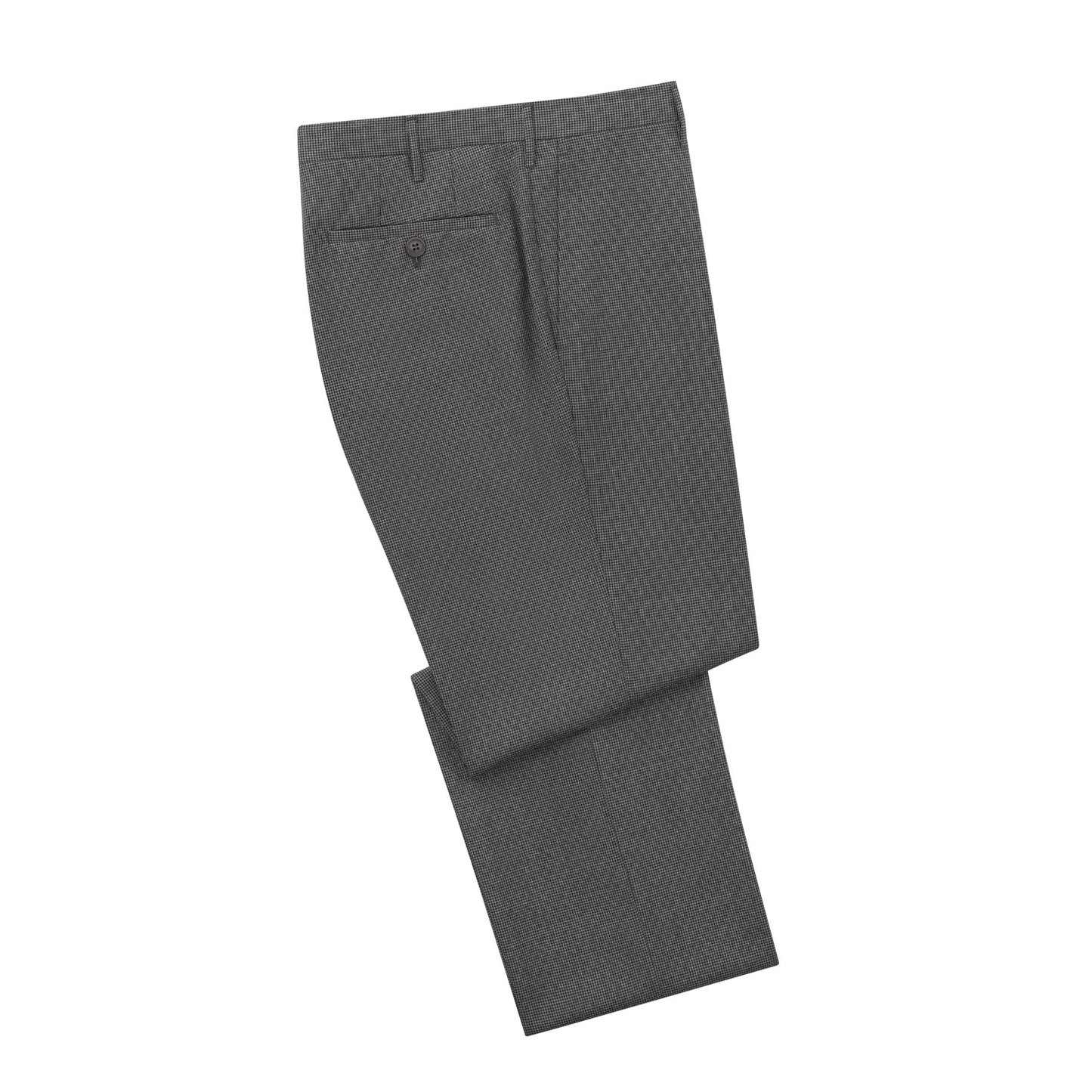Rota Regular-Fit Puppytooth Classic Virgin Wool Trousers in Grey - SARTALE