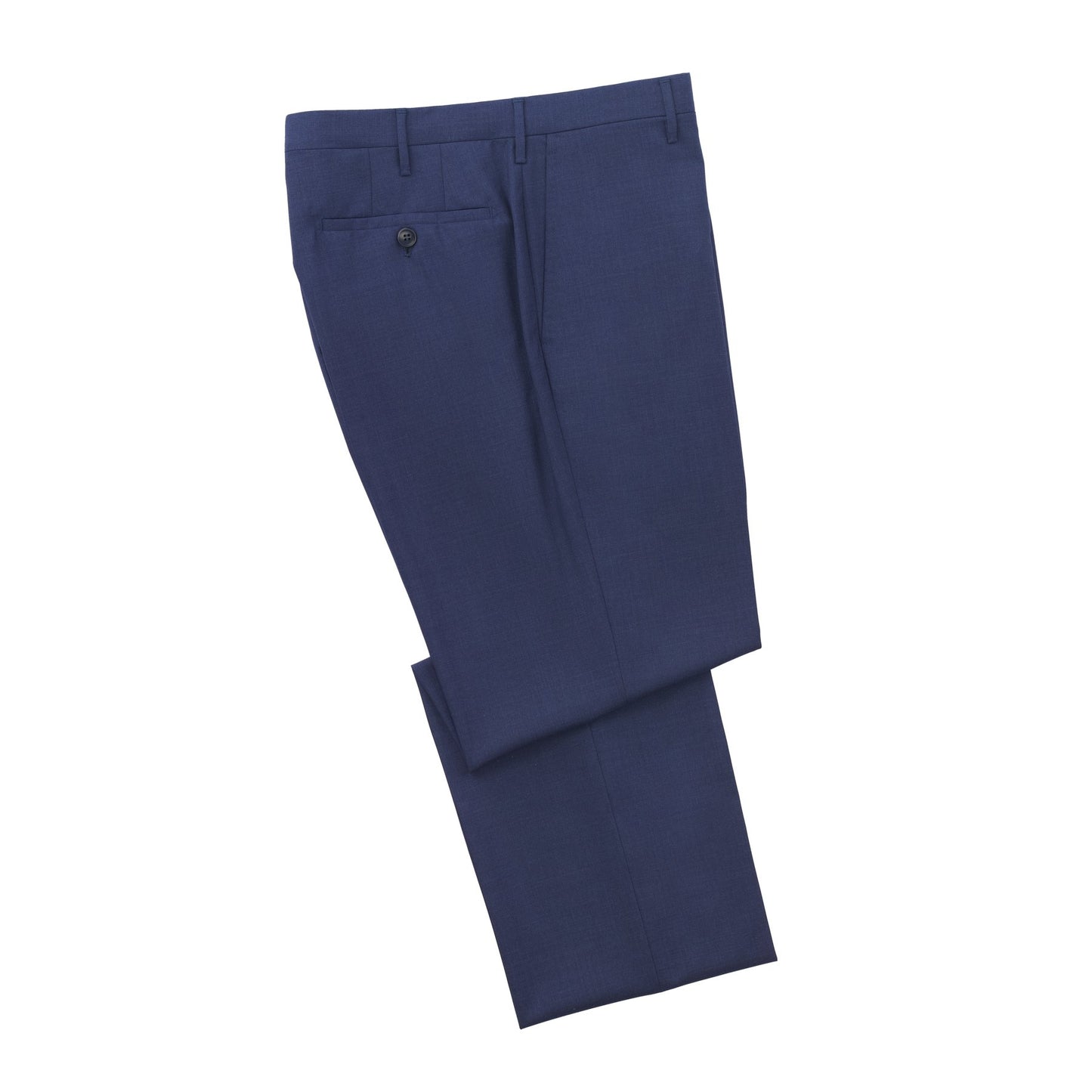 Rota Regular-Fit Classic Virgin Wool Trousers in Blue - SARTALE