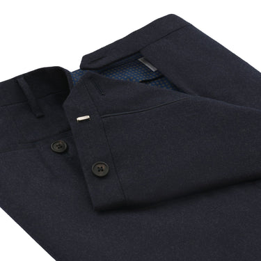 Rota Slim-Fit Virgin Wool Trousers in Dark Blue - SARTALE