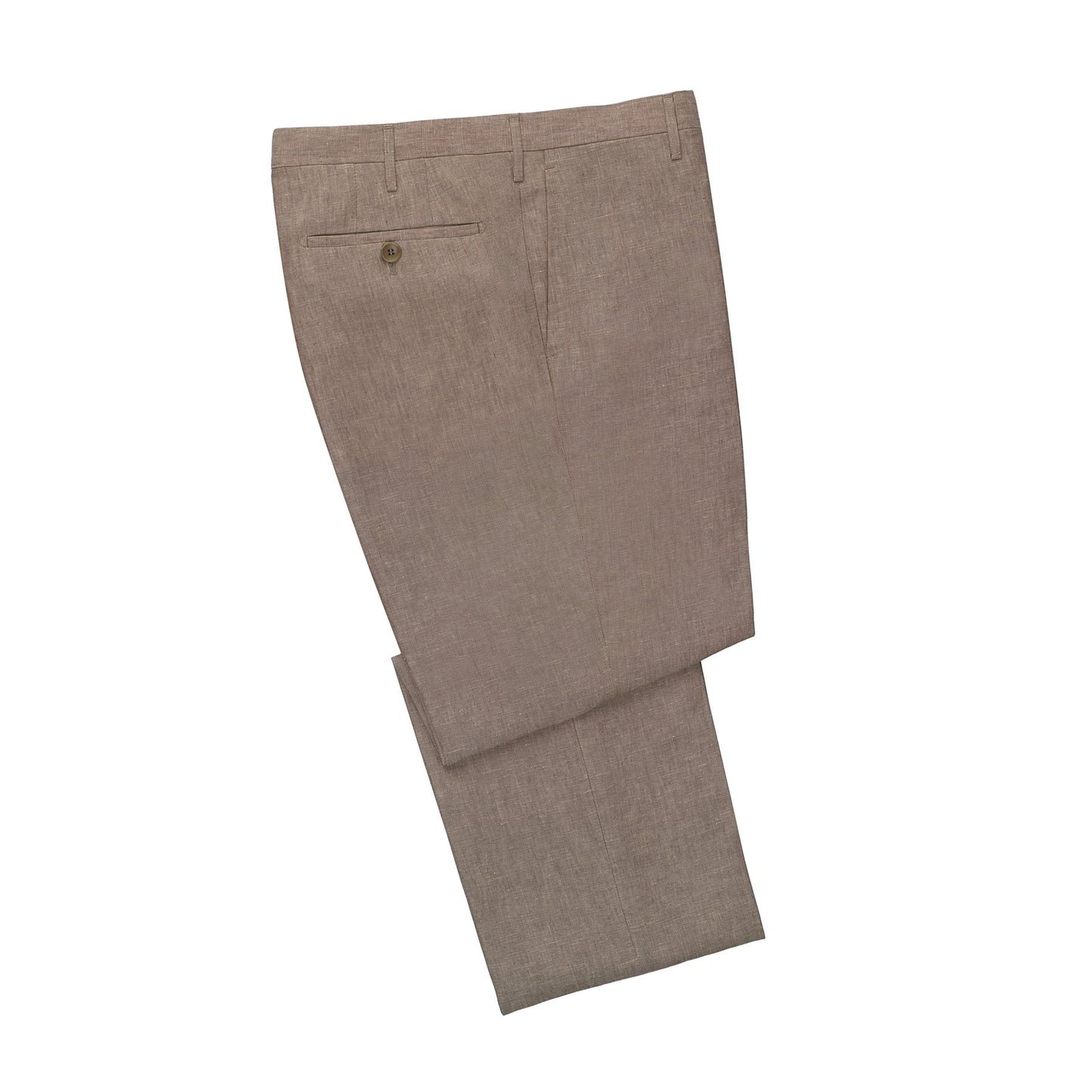 Rota Slim-Fit Linen Trousers in Brown - SARTALE
