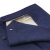 Rota Regular-Fit Pleated Wool, Silk and Linen-Blend Trousers With Buckle Waist Adjusters in Blue - SARTALE