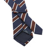 Regimental Lined Silk Tie in Blue and Red