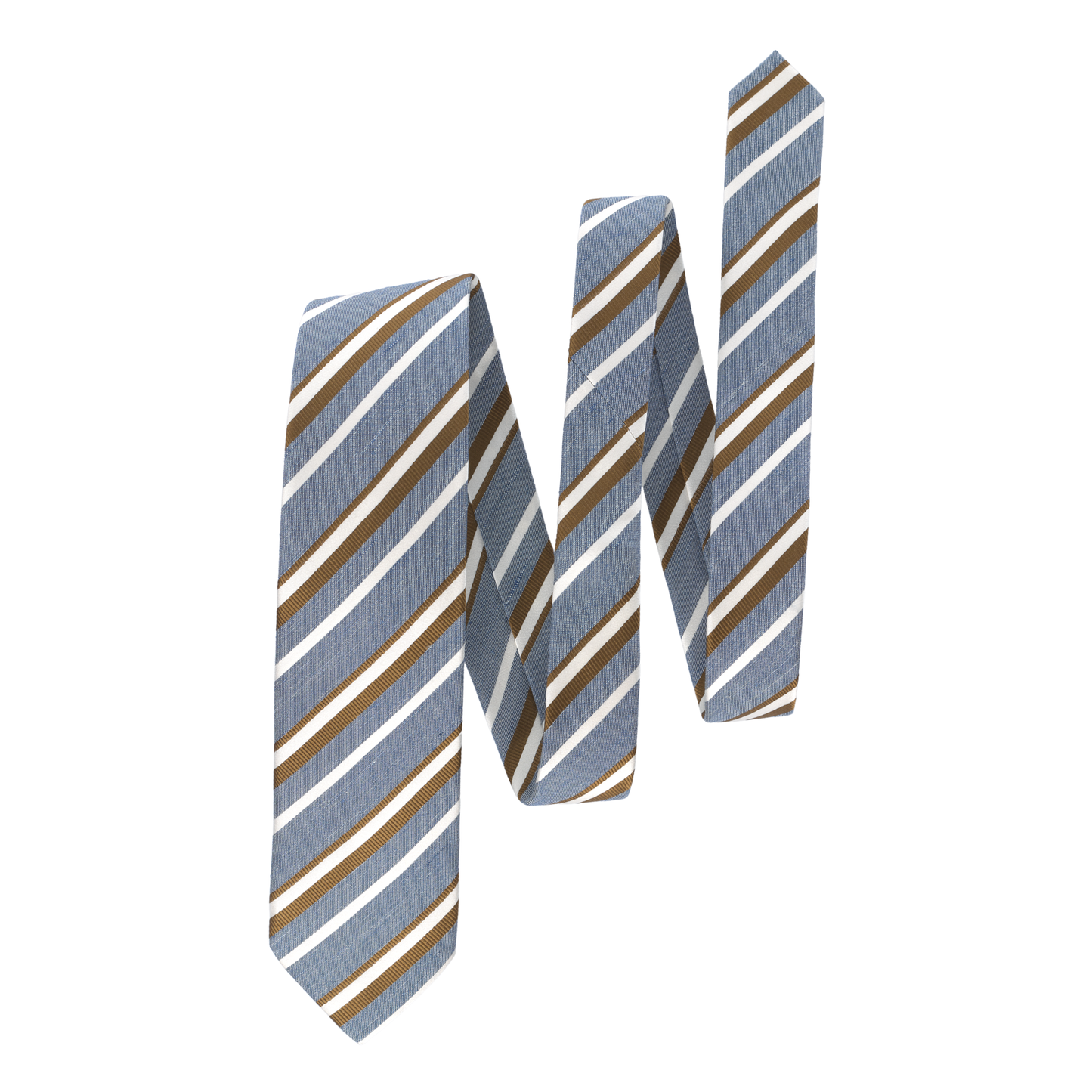 Regimental Lined Blend Blue Tie
