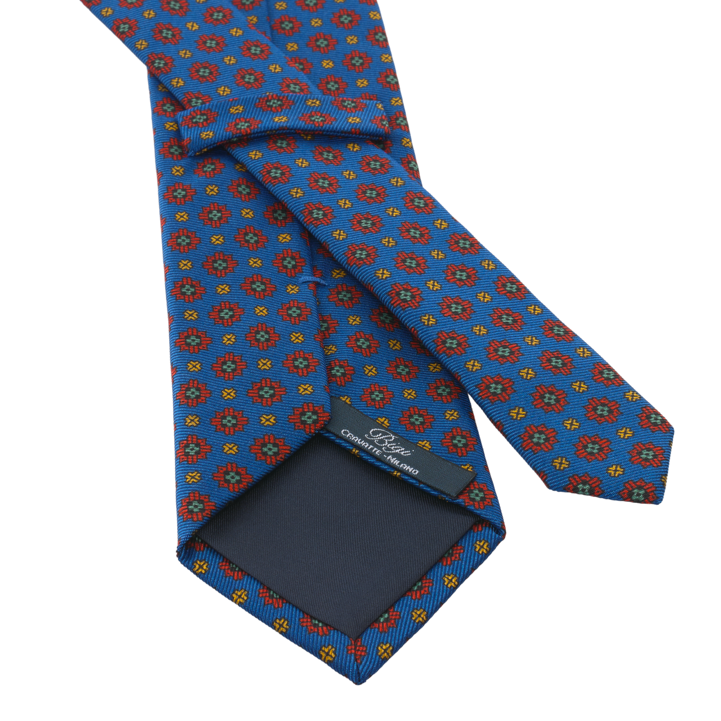 Woven Silk Printed Tie with Flower Design