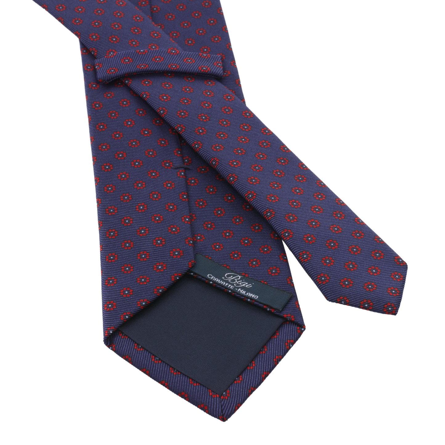 Woven Silk Lined Tie with Flower Design