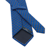 Woven Silk Blue Tie with Flower Design