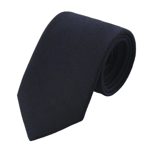 Woven Lined Dark Blue Tie