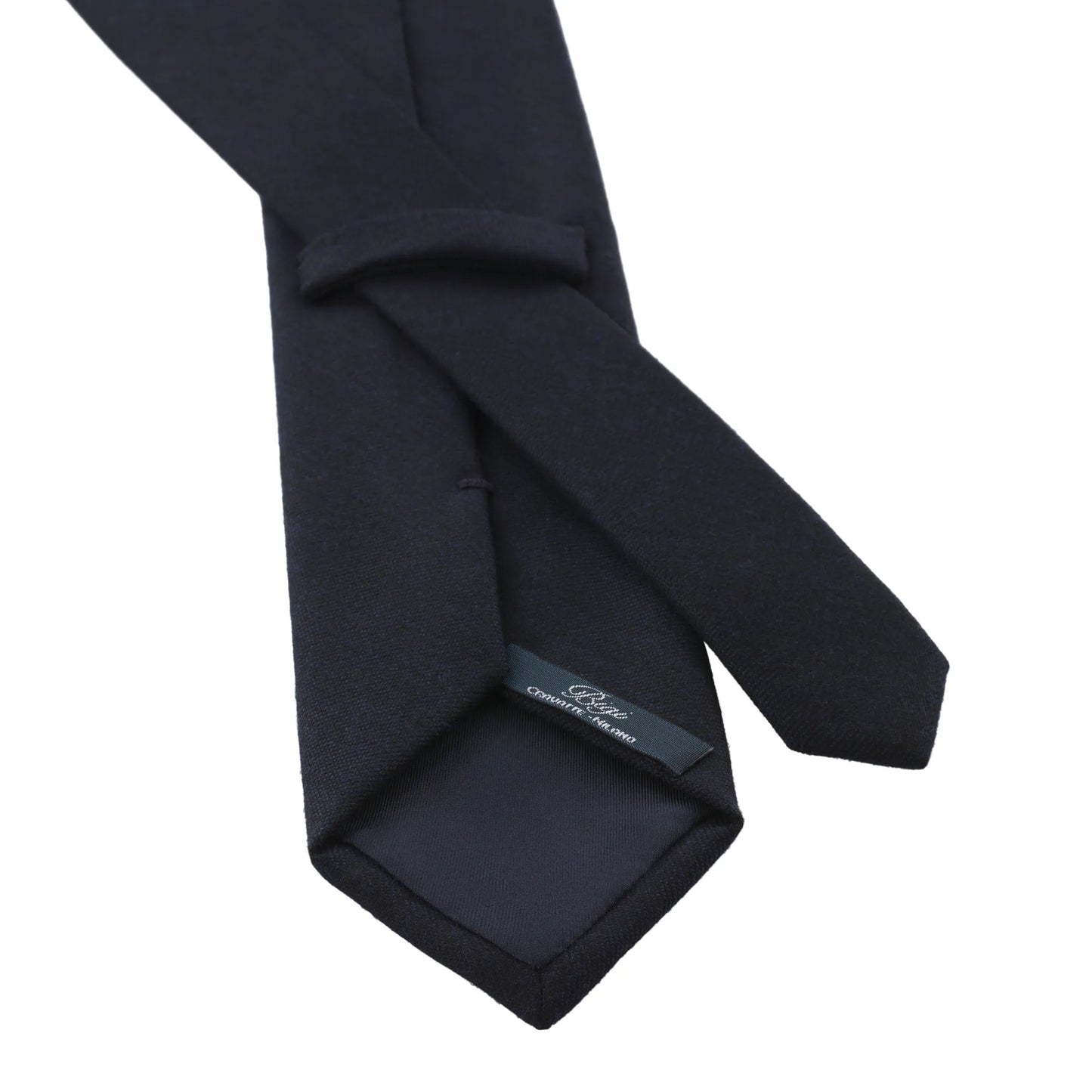 Woven Lined Dark Blue Tie