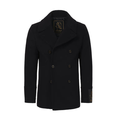 Sealup | Wool and Cashmere Short Peacoat in Navy Blue | SARTALE Sealup | Wool and Cashmere Short Peacoat in Navy Blue | SARTALE