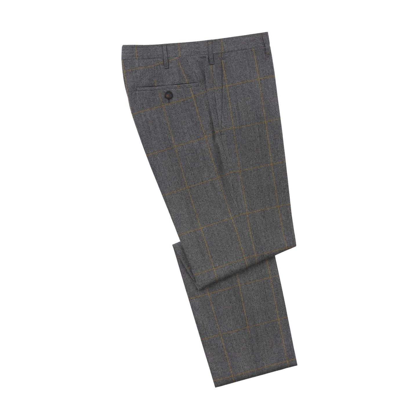 Rota Slim-Fit Glencheck Virgin Wool Trousers in Grey - SARTALE