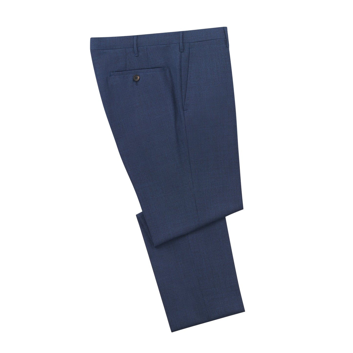 Rota Slim-Fit Puppytooth Classic Virgin Wool Trousers in Cobalt Blue - SARTALE