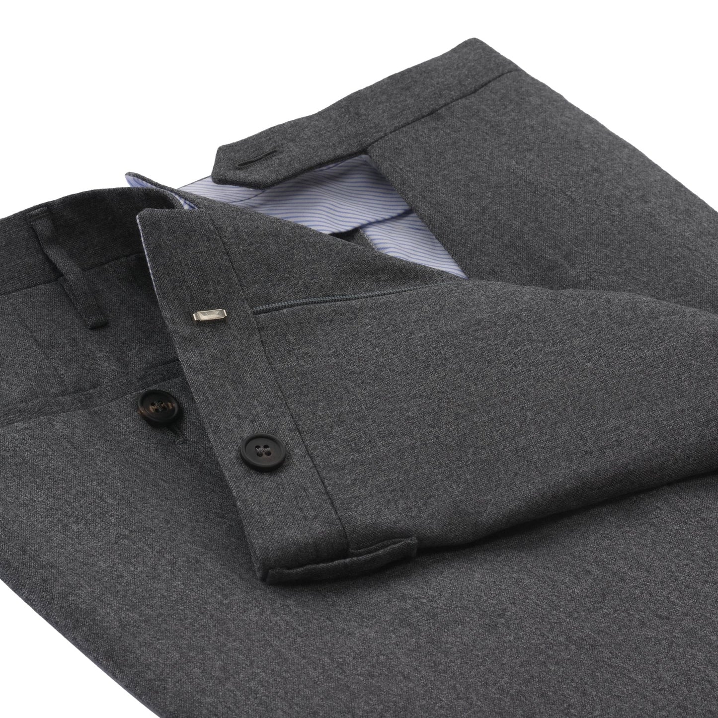 Rota Regular-Fit Virgin Wool Trousers in Grey - SARTALE