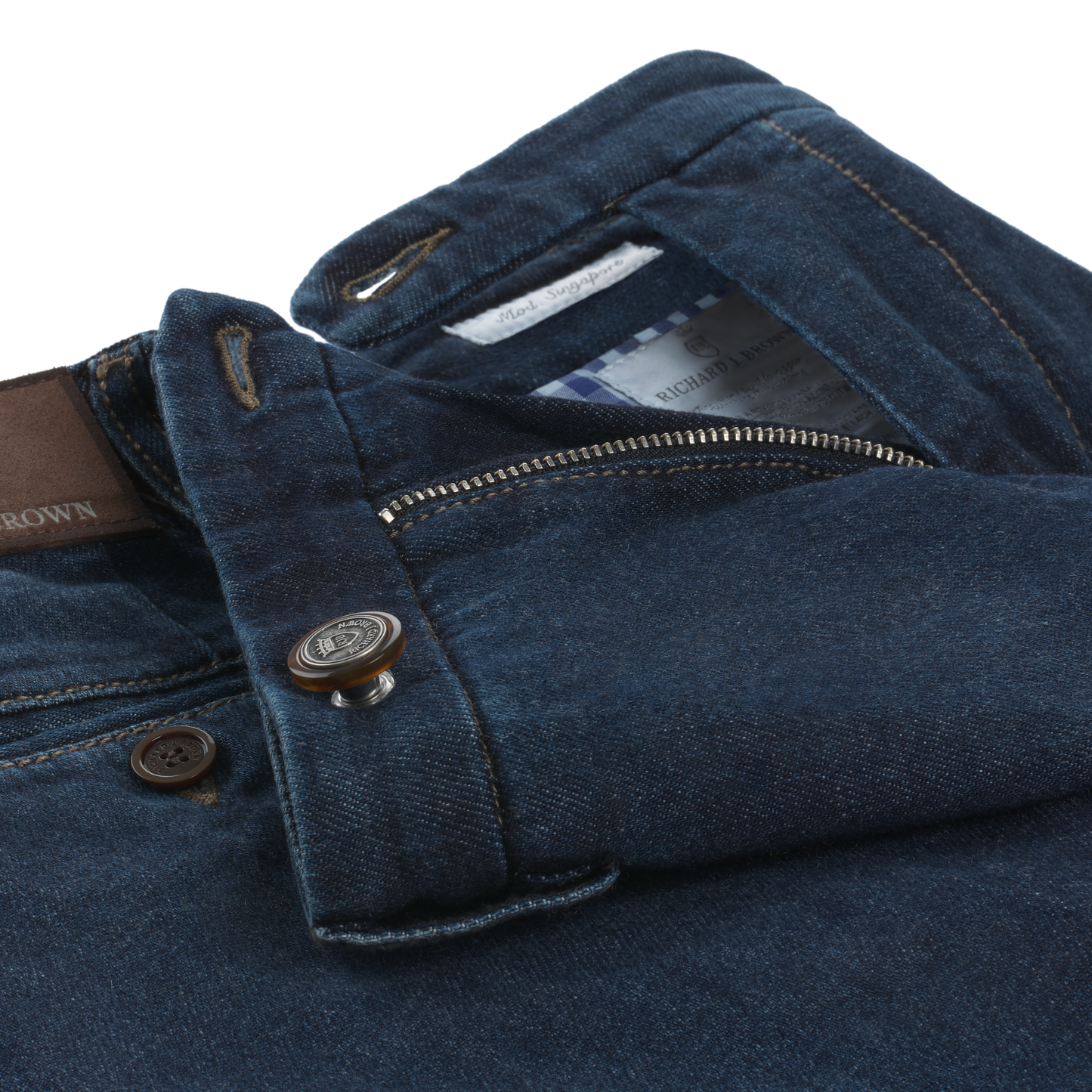 Richard J. Brown Slim-Fit Stretch-Cotton and Cashmere-Blend Jeans in Denim Blue - SARTALE