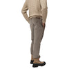 Slim-Fit Stretch-Cotton Velvet Trousers in Taupe