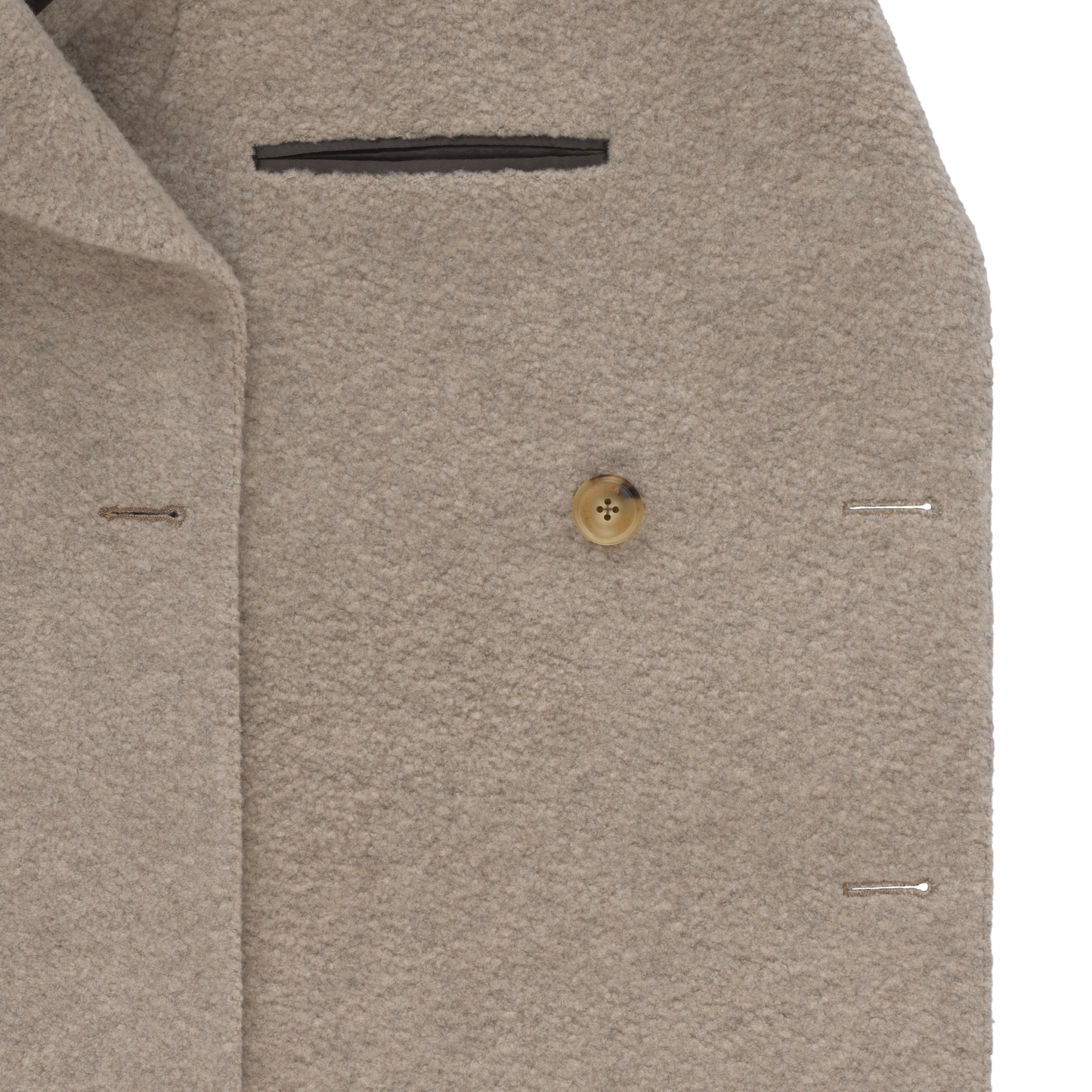 Piacenza Cashmere Double-Breasted Virgin Wool and Cashmere-Blend Coat in  Ivory