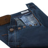 Regular-Fit-Jeans aus Stretch-Baumwolle mit 5 Taschen in Selvedge Denim Blu