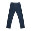 Regular-Fit Stretch-Cotton 5 Pocket Jeans in Selvedge Denim Blu